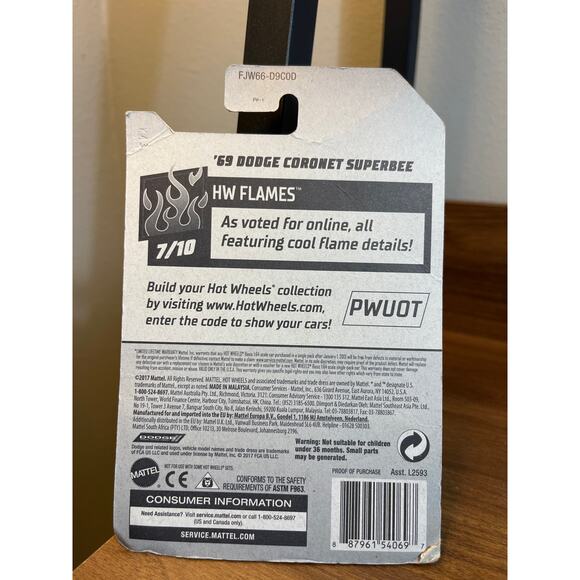 Hot Wheels Lot of 4-’64 Corvette,’69 Dodge Coronet, ’70 Camaro, ’67 Firebird MOC - Picture 5 of 14